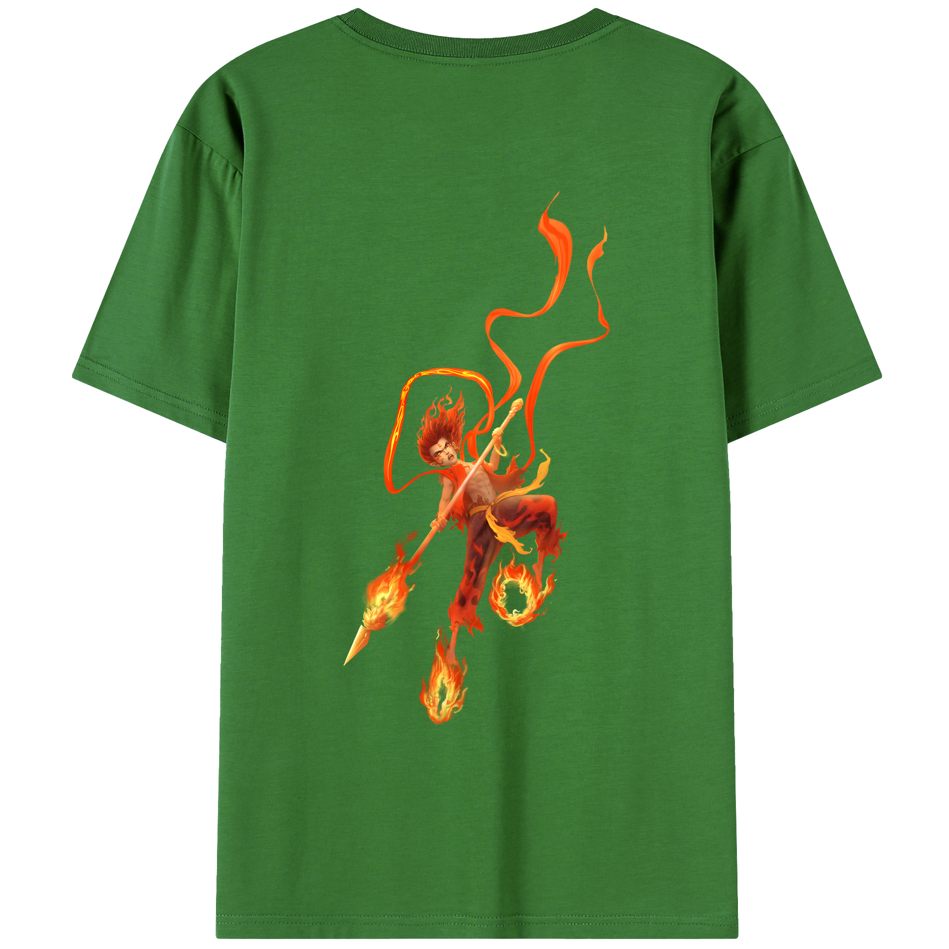 （画像用） Ne Zha 2 ナタ 魔童の大暴れ レディース半袖Tシャツ(バックプリント)